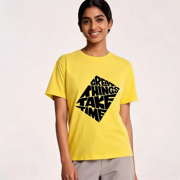 Yellow_Cotton_Regular_Fit_Crew_Neck_T-Shirt_For_Unisex