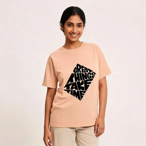 Peach_Cotton_Regular_Fit_Crew_Neck_T-Shirt_For_Unisex