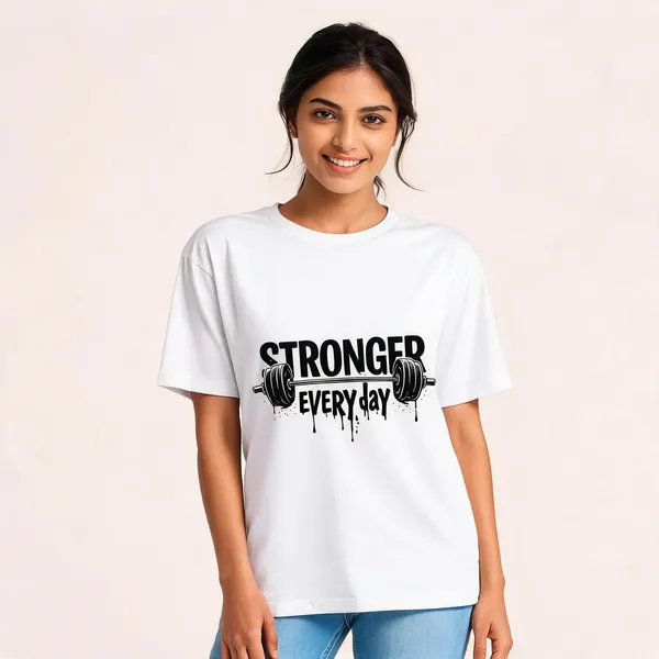 White_Cotton_Regular_Fit_Stronger_Graphic_Crew_T-Shirt_For_Unisex