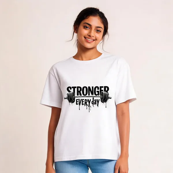 White_Cotton_Regular_Fit_Stronger_Graphic_Crew_T-Shirt_For_Unisex