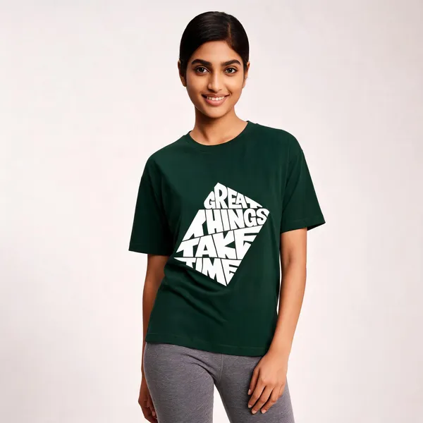 Bottle_Green_Cotton_Regular_Fit_Crew_Neck_T-Shirt_For_Unisex