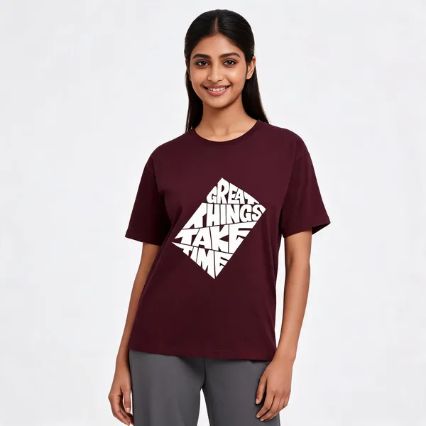 Maroon_Cotton_Regular_Fit_Crew_Neck_T-Shirt_For_Unisex