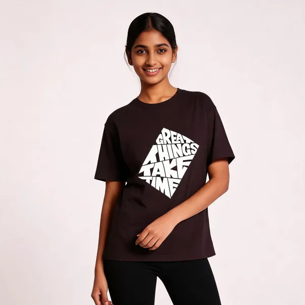Coffee_Brown_Cotton_Regular_Fit_Crew_Neck_T-Shirt_For_Unisex