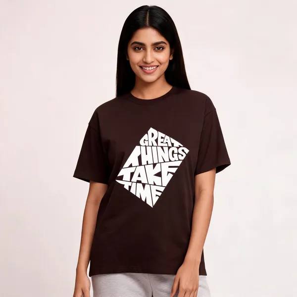 Coffee_Brown_Cotton_Regular_Fit_Crew_Neck_T-Shirt_For_Unisex