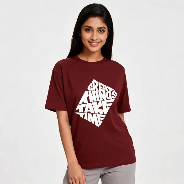 Brick_Red_Cotton_Regular_Fit_Crew_Neck_T-Shirt_For_Unisex