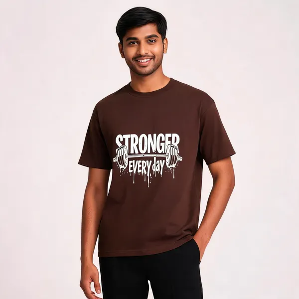 Coffee_Brown_Cotton_Regular_Fit_Crew_Neck_T-Shirt_For_Unisex