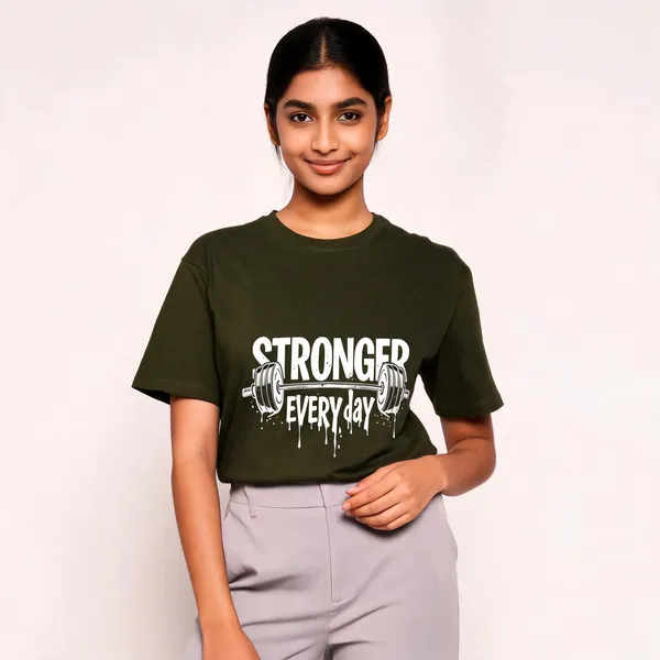 Olive_Green_Cotton_Regular_Fit_Crew_Neck_T-Shirt_For_Unisex