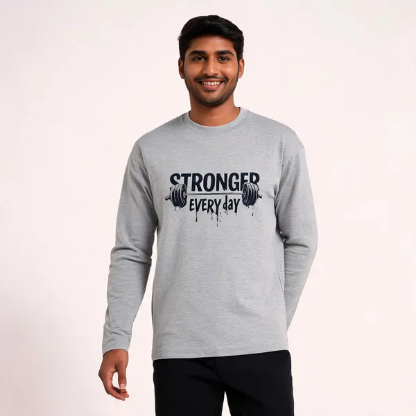 Grey_Melange_Cotton_Full_Sleeve_Regular_Fit_T-Shirt_For_Men