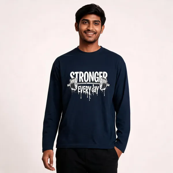 Navy_Blue_Cotton_Full_Sleeve_Regular_Fit_T-Shirt_For_Men
