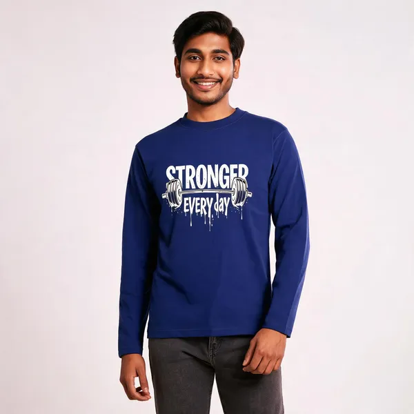 Royal_Blue_Cotton_Full_Sleeve_Regular_Fit_T-Shirt_For_Men