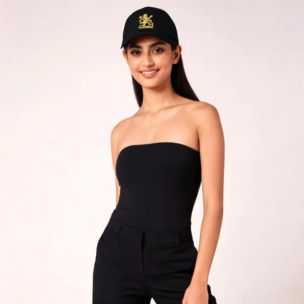 Black_Cotton_Drill_Adjustable_Cap_For_Unisex