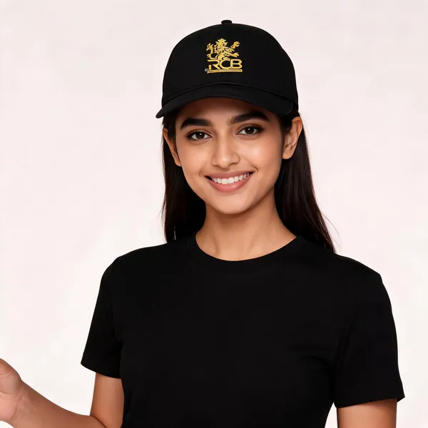 Black_Cotton_Drill_Adjustable_Cap_For_Unisex