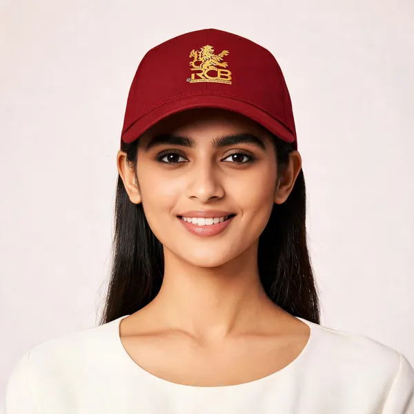 Red_Cotton_Drill_Adjustable_Cap_For_Unisex