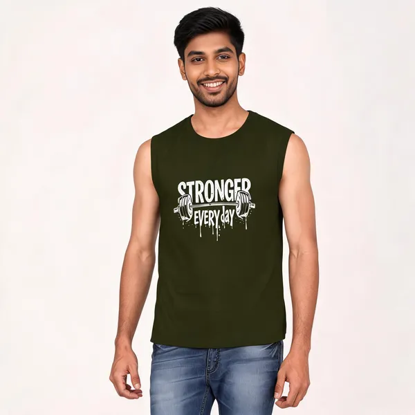 Olive_Green_Cotton_Regular_Fit_Sleeveless_T-Shirt_For_Men