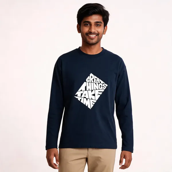 Navy_Blue_Cotton_Regular_Fit_Full_Sleeve_T-Shirt_For_Men