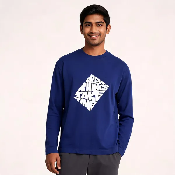 Royal_Blue_Cotton_Regular_Fit_Full_Sleeve_T-Shirt_For_Men