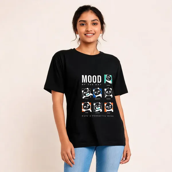 Black_Cotton_Regular_Fit_Mood_Of_The_Week_Crew_T-Shirt_For_Unisex