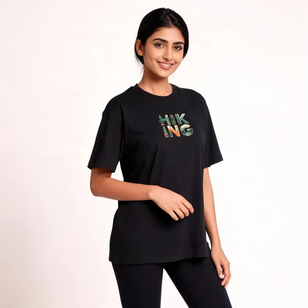 Black_Cotton_Oversized_Mountain_Therapy_Graphic_T-Shirt_For_Unisex
