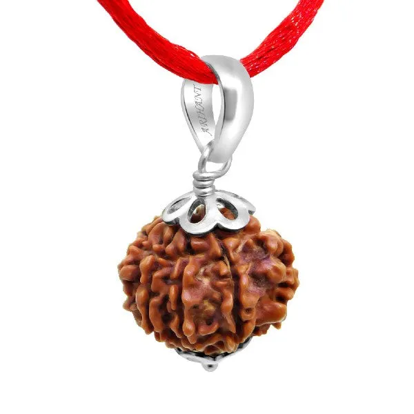 6_mukhi_Rudraksha_Silver_Pendant_Necklace_for_Men