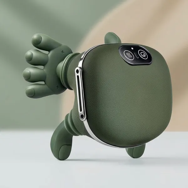 Green_Wearable_Wraparound_Neck_Massager