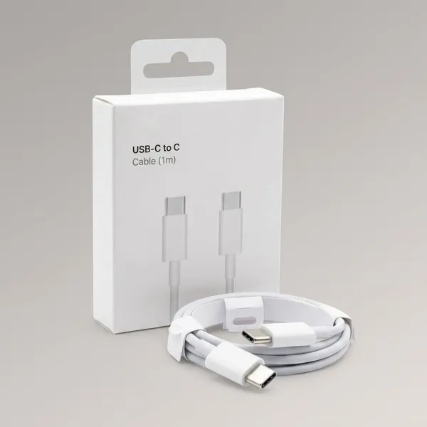 White_Usb-C_To_Usb-C_Charging_Cable_1M_Pack_of_2