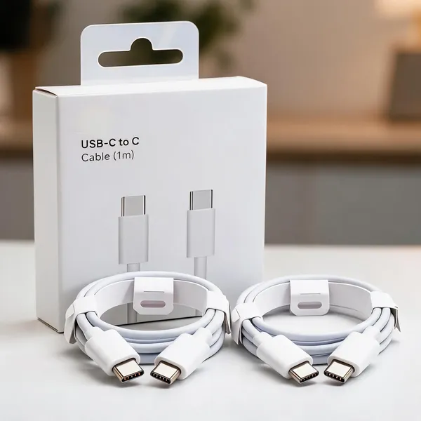 White_Usb-C_To_Usb-C_Charging_Cable_1M_Pack_of_2