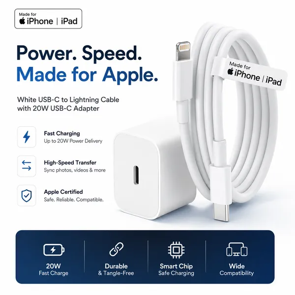 Van_Kart_White_Usb-C_To_Lightning_Cable_With_Adapter