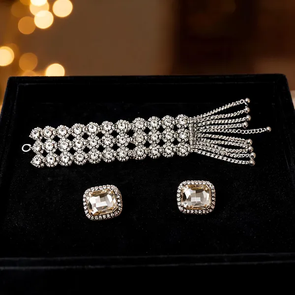 Silver_Plated_Ad_Stone_Embellished_Bracelet_Earrings_Set_For_Women_-_Pack_of_2