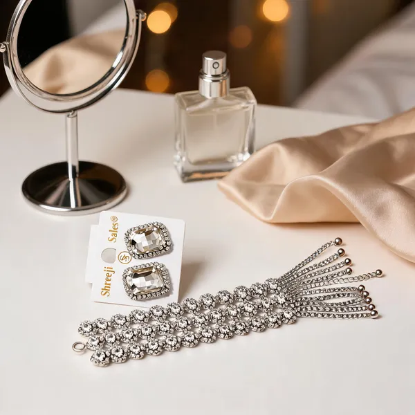 Silver_Plated_Ad_Stone_Embellished_Bracelet_Earrings_Set_For_Women_-_Pack_of_2