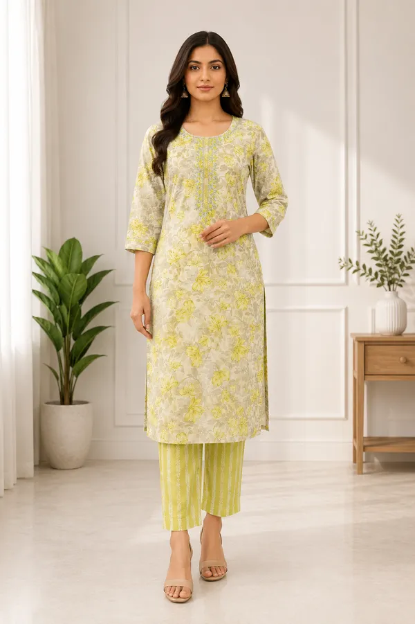 Multicolor_Cotton_Straight_Printed_Kurti_Set_For_Women
