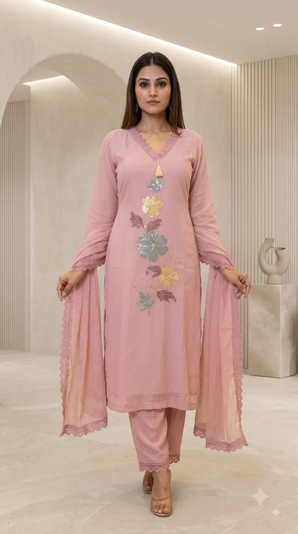 Pink_Mal_Cotton_Embroidered_Kurti_Pant_Set_For_Women