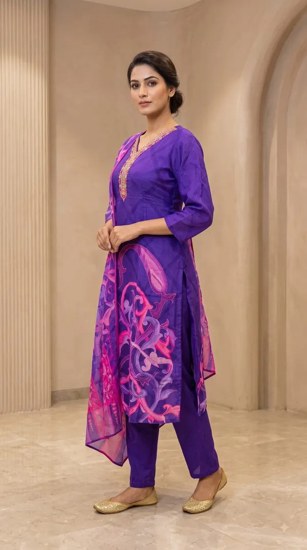 Purple_Crepe_Embroidered_Kurti_Set_For_Women