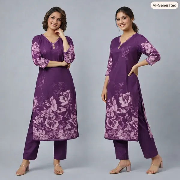 Purple_Cotton_Straight_Printed_Kurta_Set_For_Women