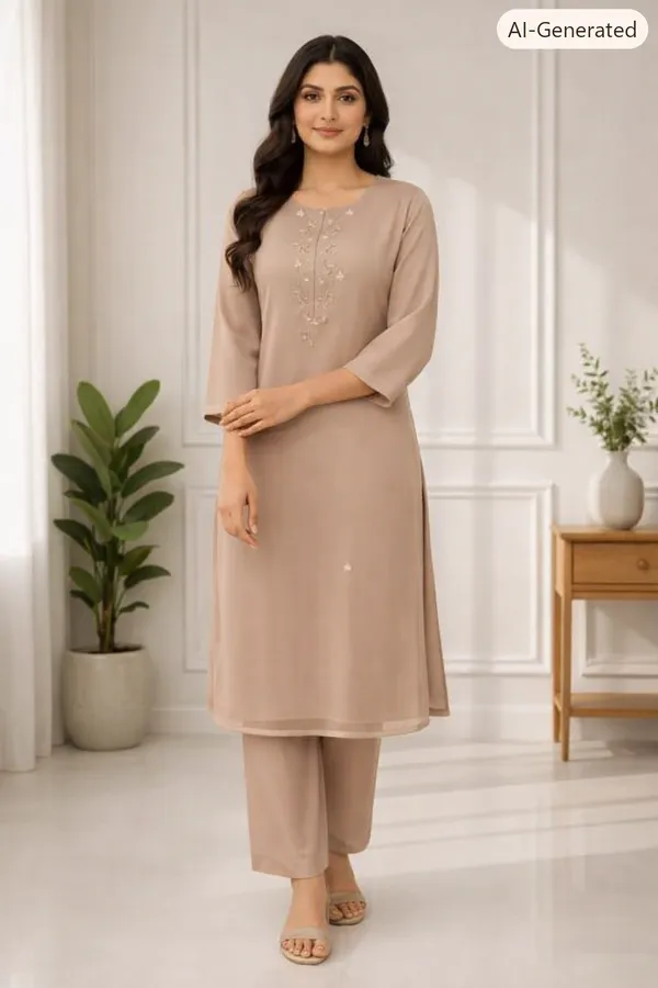 Beige_Berli_Straight_Embellished_Kurti_Set_For_Women