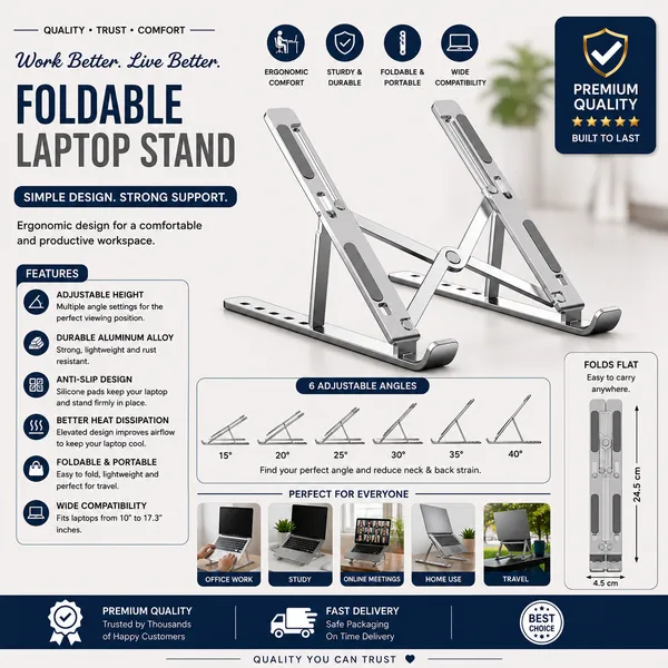 Living_Grey_Aluminum_Alloy_Adjustable_Laptop_Stand
