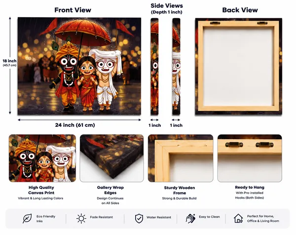 Multicolor_Canvas_Religious_Jagannath_Trio_Wall_Art_With_Wooden_Frame