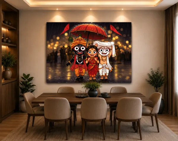Multicolor_Canvas_Religious_Jagannath_Trio_Wall_Art_With_Wooden_Frame