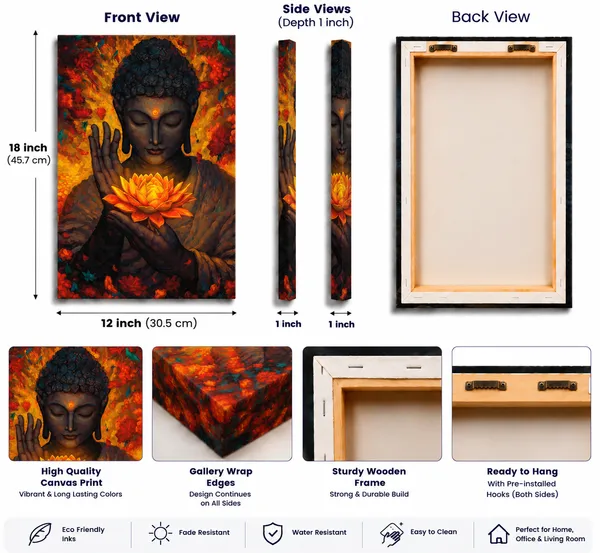 Multicolor_Canvas_Devotional_Buddha_Floral_Wall_Art