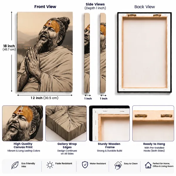Multicolor_Canvas_Spiritual_Sadhu_Wall_Art