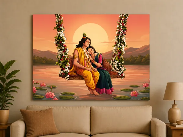 Multicolor_Canvas_Devotional_Radha_Krishna_Wall_Art