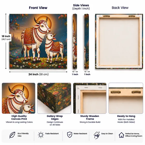 Multicolor_Canvas_Traditional_Cow_Wall_Art