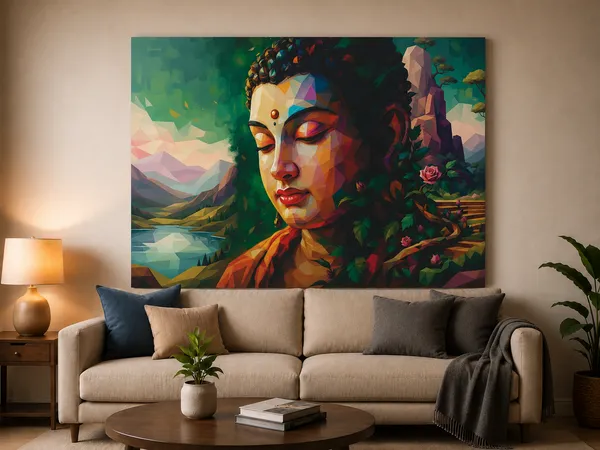 Multicolor_Canvas_Abstract_Buddha_Portrait_Wall_Art