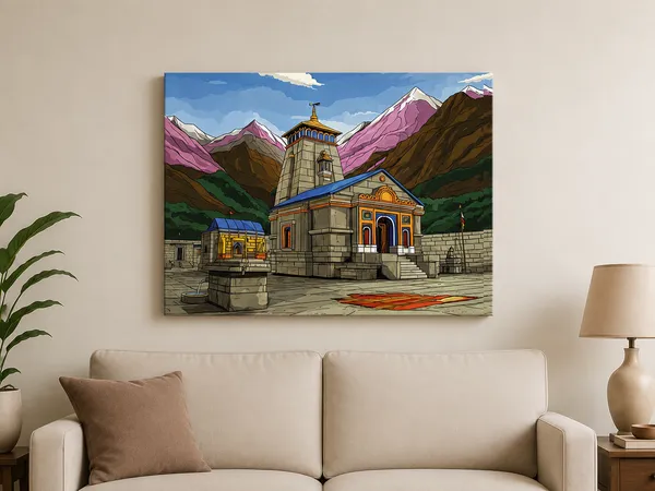 Multicolor_Canvas_Himalayan_Temple_Landscape_Wall_Art