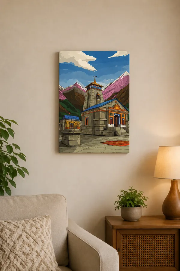 Multicolor_Canvas_Himalayan_Temple_Landscape_Wall_Art