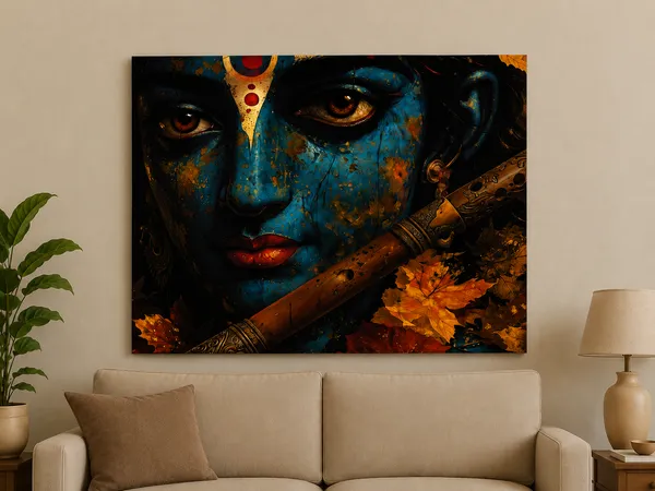 Multicolor_Canvas_Artistic_Face_Flute_Print_Wall_Art