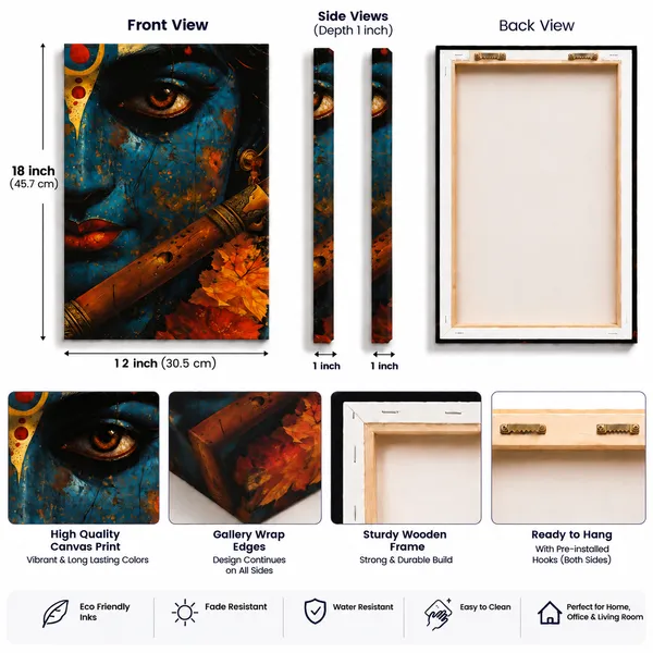 Multicolor_Canvas_Artistic_Face_Flute_Print_Wall_Art