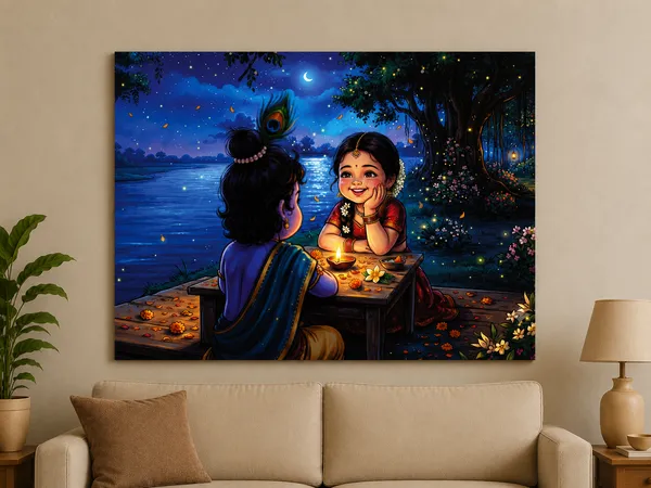 Multicolor_Canvas_Nighttime_Riverside_Gallery_Wrap_Wall_Art