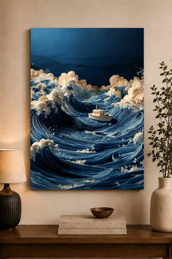 Multicolor_Canvas_Abstract_Ocean_Wave_Wall_Art