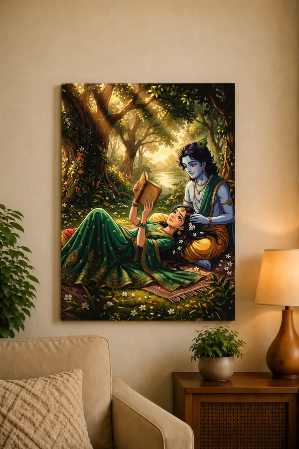 Multicolor_Canvas_Devotional_Krishna_Scene_Wall_Art