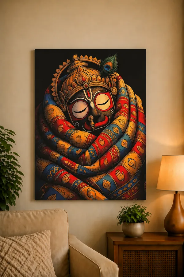 Multicolor_Canvas_Religious_Ganesha_Framed_Wall_Art